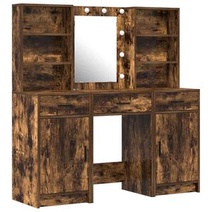 vidaXL Dressing Table Set 3 pcs Smoked Oak Engineered Wood