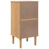vidaXL Bedside Cabinet SENJA Rattan Look Brown 40x35x80 cm Solid Wood Pine