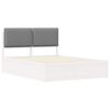 vidaXL Bed Frame with Upholstered Headboard Light Grey 140 x 200 cm