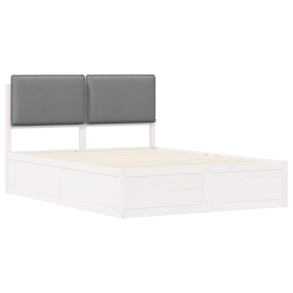 vidaXL Bed Frame with Upholstered Headboard Light Grey 140 x 200 cm
