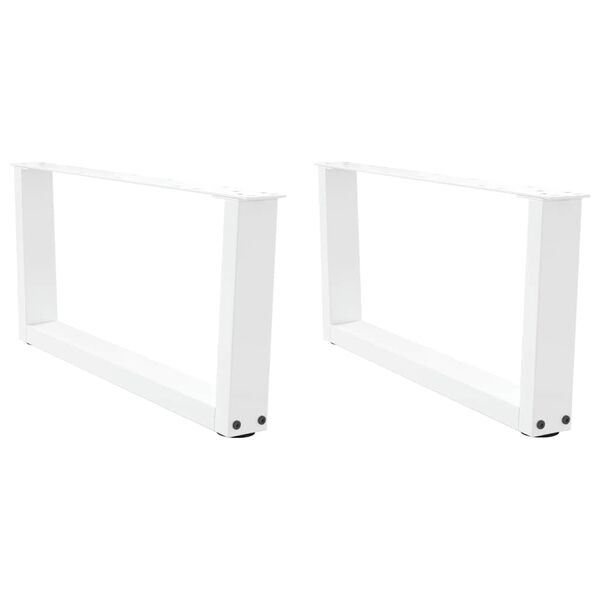 vidaXL Coffee Table Legs V-Shape 2 pcs White 70x(30-31.3) cm Steel