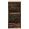 vidaXL Garage Storage Cabinet Smoked Oak 40x51x85 cm Solid Wood Pine