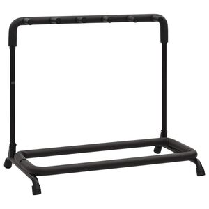 vidaXL Folding Guitar Stand with 5 Sections Black 74x41x66 cm Steel