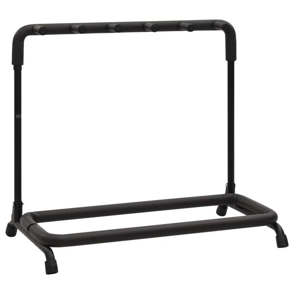 vidaXL Folding Guitar Stand with 5 Sections Black 74x41x66 cm Steel
