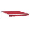 vidaXL Retractable Awning Manual Red 300 x 250 cm Fabric and Metal