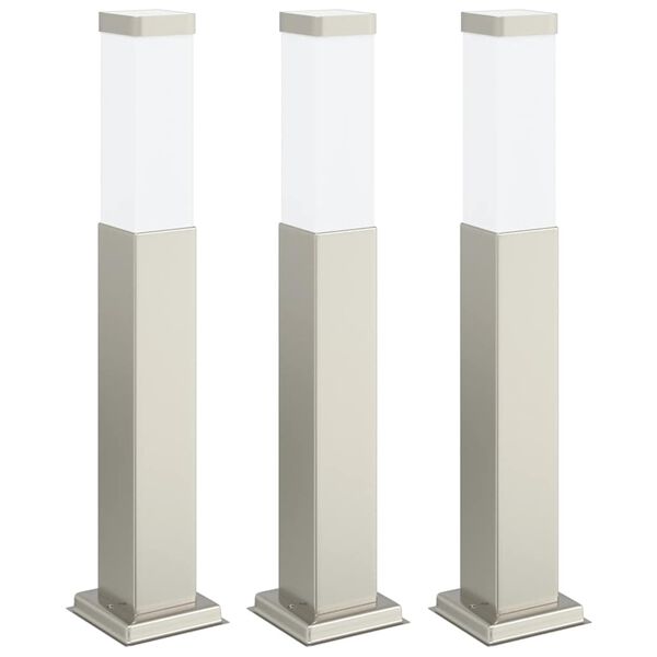vidaXL Bollard Lights 3 pcs 50 cm Stainless Steel IP44