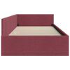 vidaXL Corner Bed Frame with Headboard Wine Red 90 cm x 190 cm Velvet
