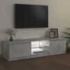 vidaXL TV Cabinet with LED Lights Concrete Grey 140x40x36 cm