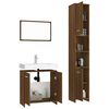 vidaXL 3 Piece Bathroom Furniture Set Brown Oak Engineered Wood