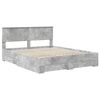 vidaXL Bed Frame Concrete Grey 160 x 200 cm Engineered Wood