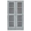 vidaXL Vitrine Cabinet Grey Sonoma 82.5x30.5x150 cm Engineered Wood