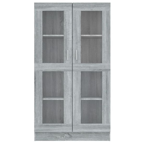 vidaXL Vitrine Cabinet Grey Sonoma 82.5x30.5x150 cm Engineered Wood