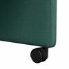 vidaXL Dining Chairs with Wheels 2 pcs Dark green 57 x 66 x 94 cm