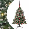 vidaXL Artificial Christmas Tree with 150 LEDs with Stand Green 120 cm