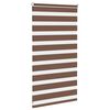 vidaXL Zebra Blind Brown 70x100 cm Fabric Width 65.9 cm Polyester