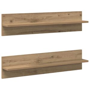 vidaXL Wall Shelf Wall-Mounted 2 pcs Artisan Oak 80 x 11.5 x 18 cm