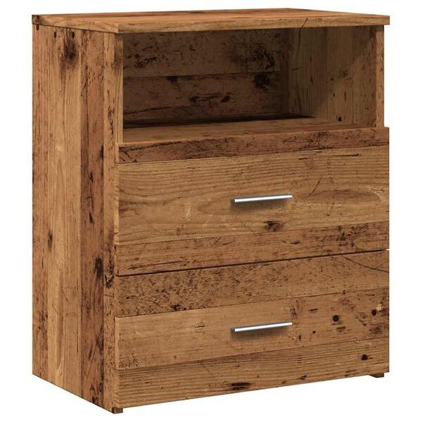 vidaXL Bedside Cabinet Old Wood 50x32x60cm Engineered Wood