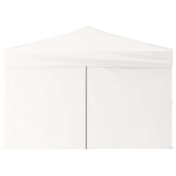 vidaXL Folding Party Tent with Sidewalls White 3x3 m