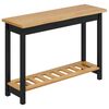 VidaXL Console Table EKAI Black 112 x 35 x 76 cm Solid Pine Wood