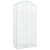 vidaXL Arched Gabion Basket 100x50x200/220 cm Galvanised Iron
