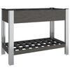 vidaXL Garden Raised Bed with Shelf Grey 100x50x75 cm WPC