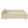 vidaXL Bed Drawers 2 pcs White Engineered Wood and Faux Leather