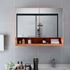 vidaXL LED Bathroom Mirror Cabinet Oak 80x15x60 cm MDF
