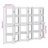 vidaXL Room Divider 6 Panels White Solid Wood Paulownia
