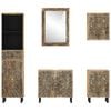 vidaXL 5 Piece Bathroom Furniture Set Solid Wood Mango