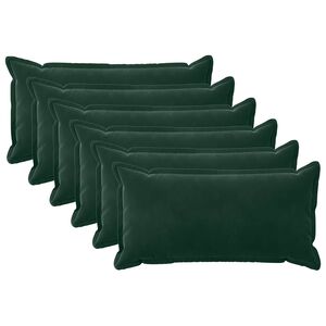 vidaXL Cushion with Pillow HOUTEN 6 pcs Dark Green Velvet