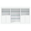 vidaXL Sideboard with LED Lights White 181.5x37x100 cm