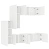 vidaXL 5 Piece TV Wall Units White Engineered Wood