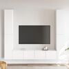 vidaXL 6 Piece TV Cabinet Set White Engineered Wood