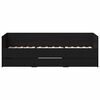 vidaXL Daybed Frame with Drawers Black oak 90 x 190 cm Engineered wood