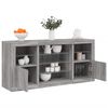 vidaXL Sideboard with LED Lights Grey Sonoma 142.5x37x67 cm