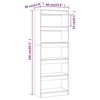 vidaXL Book Cabinet/Room Divider Grey Sonoma 60x30x166 cm Engineered Wood