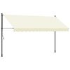 vidaXL Retractable Awning Cream 350x150 cm Fabric and Steel