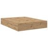 vidaXL Storage Bed Frame Artisan Oak 135 x 190 cm Engineered Wood