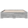 vidaXL Bed Frame with Drawers without Mattress Grey Sonoma 120x200 cm