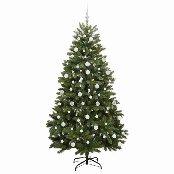 vidaXL Artificial Christmas Tree Green 210 cm PVC and Metal