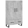vidaXL Highboard Concrete Grey 69,5x31x115 cm Engineered Wood