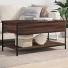 vidaXL Coffee Table Brown Oak 100x50x50 cm Engineered Wood and Metal