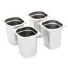 vidaXL Gastronorm Containers 8 pcs GN 1/6 200 mm Stainless Steel
