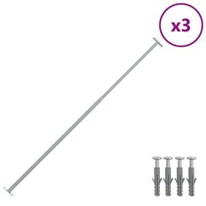 vidaXL Adjustable Security Window Bars 3 pcs 710-1200 mm