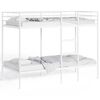 vidaXL Bunk Bed without Mattress White 90x190 cm Single Steel