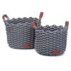 KidsDepot 2 Piece Baskets Set Korbo M Cotton Mist