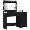 vidaXL Dressing Table 2 pcs Black 40 x 41 x 75 cm Engineered wood