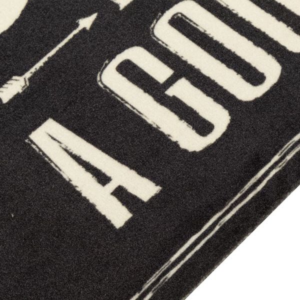 vidaXL Kitchen Rug Washable Coffee Text 45x150 cm Velvet