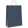 vidaXL Paper Bags 250 pcs with Handles Blue 32x12x42 cm
