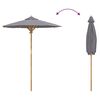 vidaXL Garden Parasol Dark Grey &Oslash; 180 x 230 cm Bamboo
